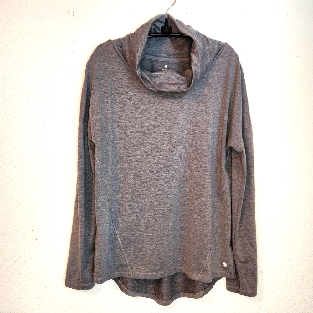 Apana Gray Cowl Neck Long Sleeve Pullover Top, Size S‎
